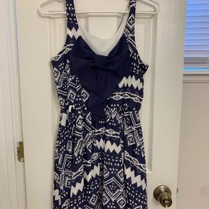 Navy Dress with bow